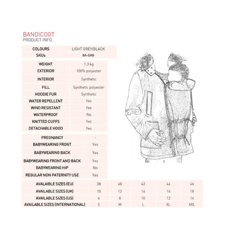 Wombat & Co. London - Bandicoot Baby Carrier Coat for Men - Black product info and features | Babymaxi