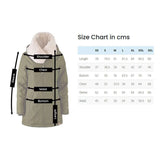 Wombat & Co. London - Wallaby Babywearing Coat - Grey & Black size chart with measurements | Babymaxi