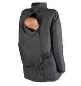 Wombat & Co. London - Wallaby Babywearing Coat - Grey & Black with baby carrier feature | Babymaxi