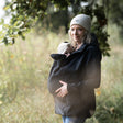 Mamalila Softshell Babytragejacke, Allrounder Fit - Schwarz