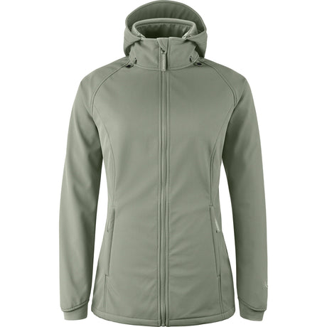 Mamalila Softshell Babywearing Jacket Allrounder Fit Agave, front view for solo wear