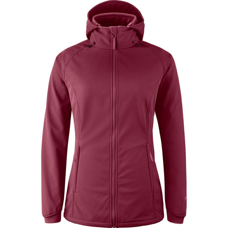 Mamalila Softshell Babywearing Jacket Allrounder Fit Burgundy, front view for solo wear