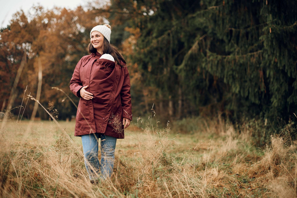 Shop Mamalila Mamalila Berlin All-Season Babywearing Coat – Berry at Babymaxi