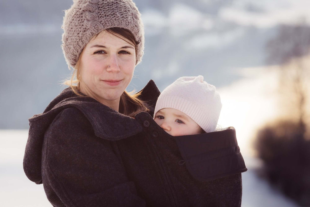Shop Mamalila Mamalila Hooded Babywearing Coat Vienna - Anthracite at Babymaxi
