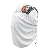 Sonnenschutz für Babytrage - Grau gestreift
