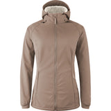 Mamalila Allrounder Winter softshell babywearing jacket in chestnut brown, front view without inserts as an everyday winter jacket