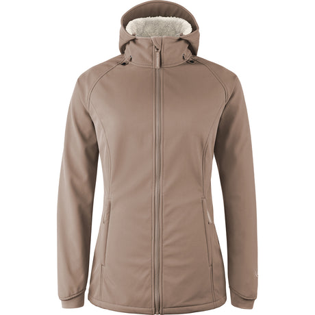 Mamalila Allrounder Winter softshell babywearing jacket in chestnut brown, front view without inserts as an everyday winter jacket